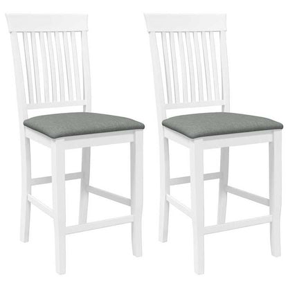Bar Stools with Cushions 2pcs Solid Wood Rubber