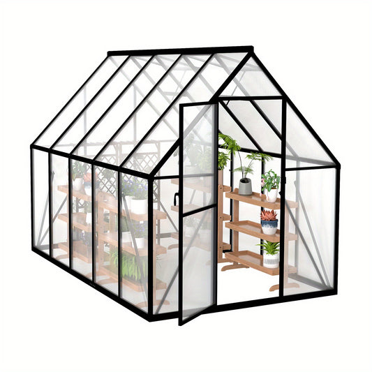 Kas – Kweekkas – Tuinkas – Plantenhuis – Groentekas – Walk-in Model 280x180x195 cm – Aluminium Frame – Stevige Gegalvaniseerde Fundering