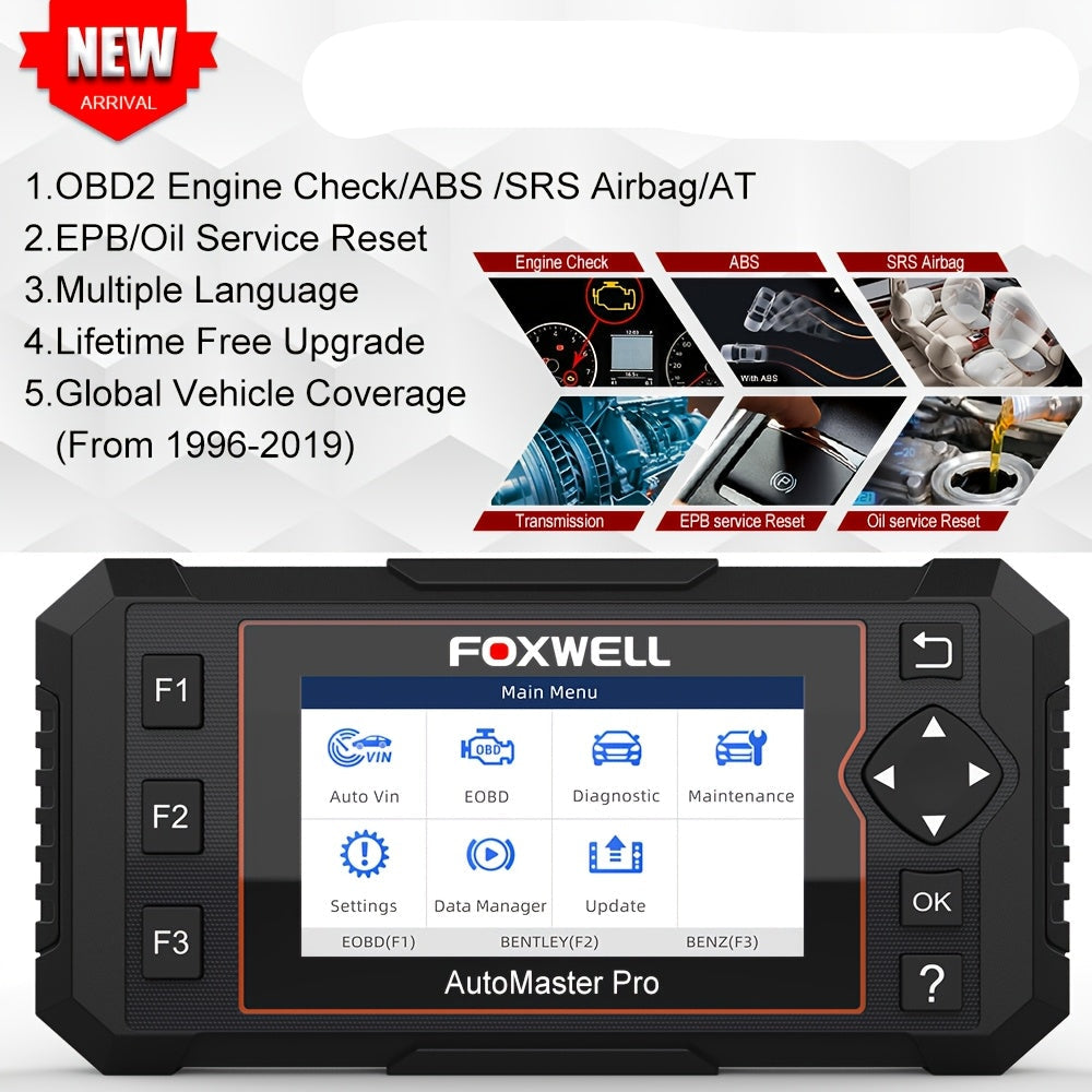 OBD2 Scanner – Autodiagnose Tool – Codelezer – Foutcode Scanner – Auto Diagnoseapparaat – Volledige Systeemdiagnose – Olie Reset Functie – Check Engine Uitlezen