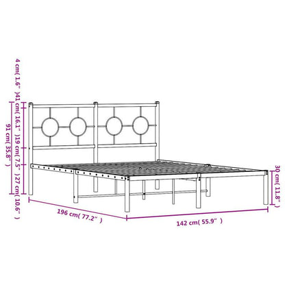 Bedframe Metaal Queen Size – Bedbodem Stalen Frame – Industrieel Bed – Slaapkamer Meubel – Minimalistisch Bed – Stevige Constructie – Zonder Matras