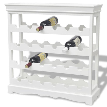 Wijnkast – Wijnrek – Wijnopberger – Drankkast – Flessenrek – Metaal – Wit – 57 Flessen – Muurbeugel – Compact & Stevig