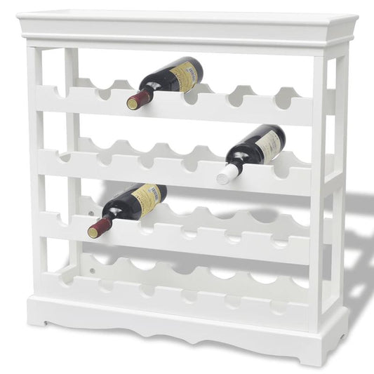 Wijnkast – Wijnrek – Wijnopberger – Drankkast – Flessenrek – Metaal – Wit – 57 Flessen – Muurbeugel – Compact & Stevig