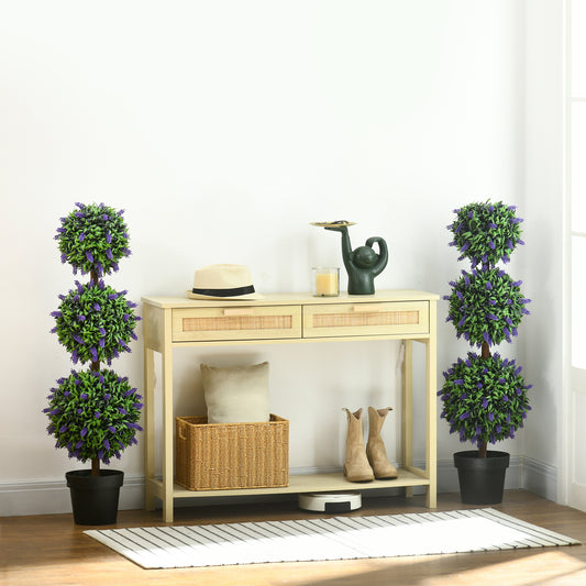 2-Pack Kunstplanten – Nepplanten – Sierplanten – Decoratieplanten – Kamerplanten – UV-bestendig – 110 cm Hoog In Potten