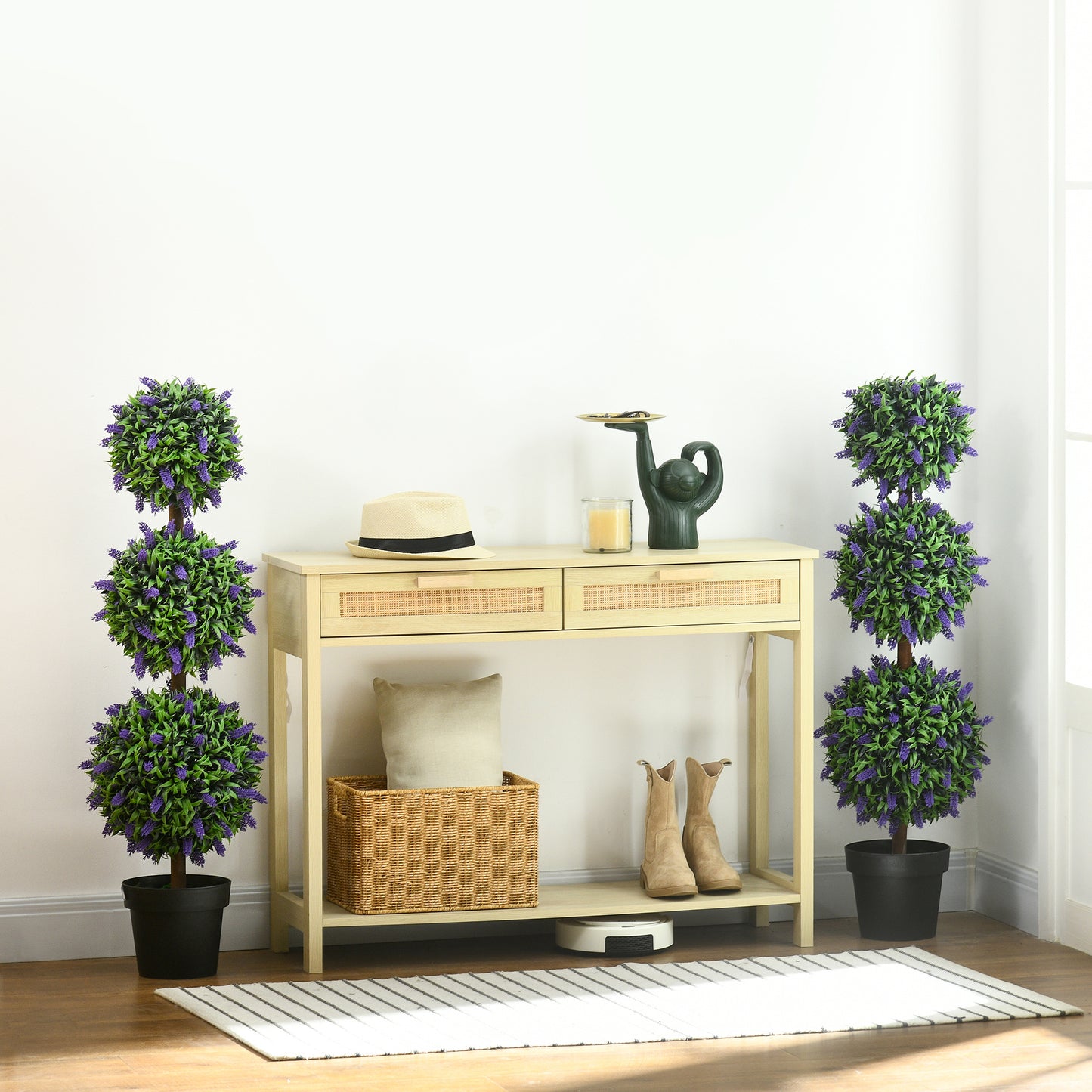 Kunstplant – Nepplant – Kunstbloem – Kamerplant – Bloempotplant – Set Van 2 – UV-Bestendig – 110 cm Hoog