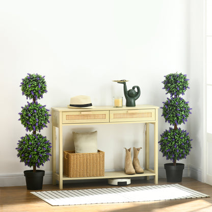 Kunstplant – Nepplant – Kunstbloem – Kamerplant – Bloempotplant – Set Van 2 – UV-Bestendig – 110 cm Hoog
