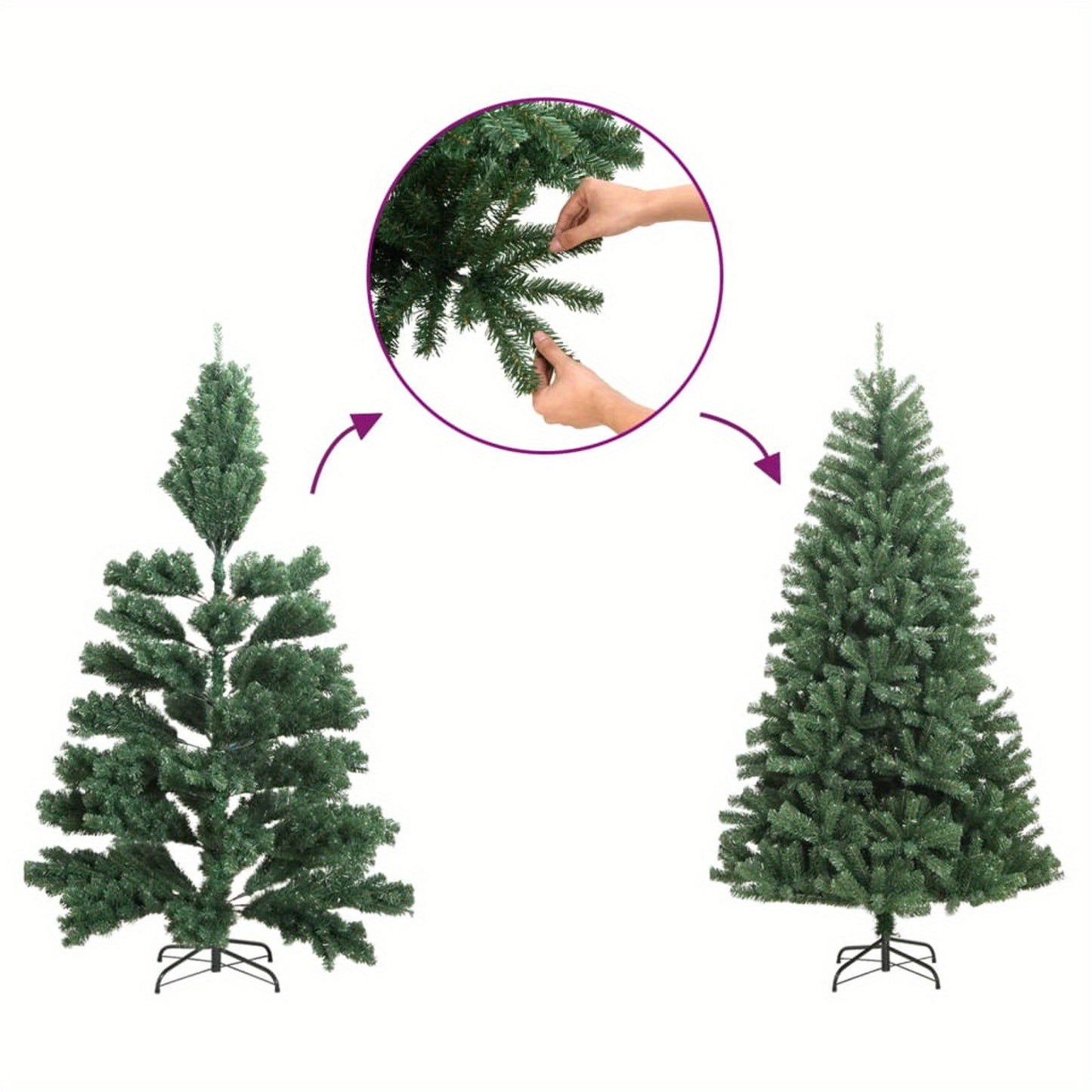 Kunstkerstboom – Nepsneeuw Boom – Kerstversiering – Dennenboom – Flocked Christmas Tree – 150 cm Hoog – PVC & PE Materialen