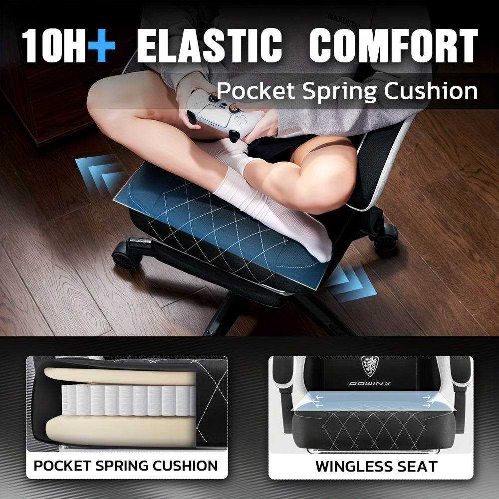 Gaming Stoel – Bureaustoel – Office Chair – Gamestoel – Zwarte Stoel Met Voetensteun – Ergonomische Lendensteun – Draagkracht 300 Kg – Racing Design Groen