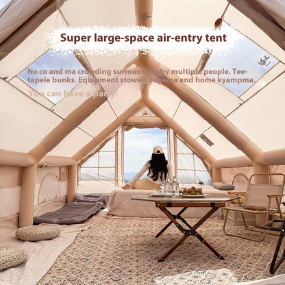 6-Persoons Opblaasbare Tent – XXL Kampeertent – Lucht Tent – Familie Tent – Groepstent – Weerbestendig Polyester – Snelle Zelfstandige Opzet