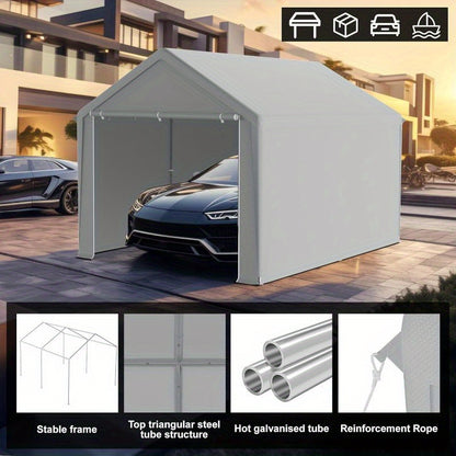 Carport – Tentgarage – Overkapping – Opslagtent – Beschermingstent – 4x6 Meter – Stevig Stalen Frame – Waterafstotend PE Zeil