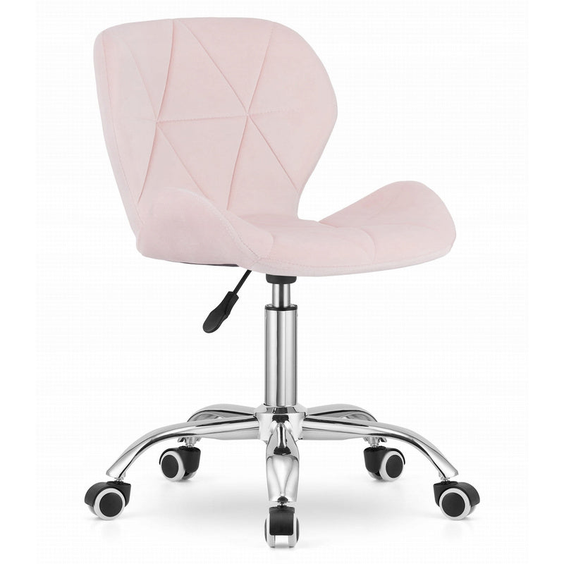Draaistoel – Bureaustoel – Gamestoel – Werkstoel – Bureaufauteuil – Velvet Bekleding – In Hoogte Verstelbaar 46-61 cm