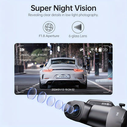 Dashcam – Auto Camera – Video Recorder – Autocamera – Voertuig Camera – Full HD 1080p – Wifi Connectie – Zwart