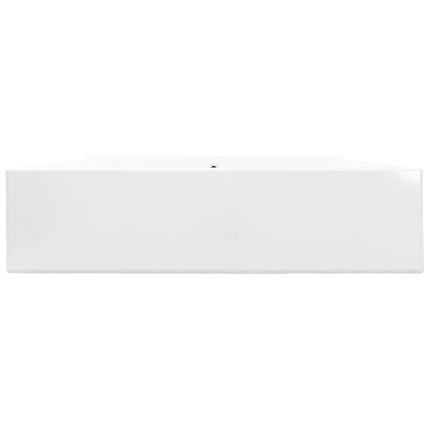 Wastafel – Waskom – Wasbak – Fontein – Opzetwastafel – Keramiek – 60x46 cm – Met Kraangat – Wit
