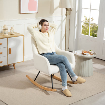 Draaistoel – Draaifauteuil – Bureaustoel – Relaxstoel – Kuipstoel – Zacht Fluweel – 8 cm Comfortabele Padding – Brede Rugleuning – Crème Wit