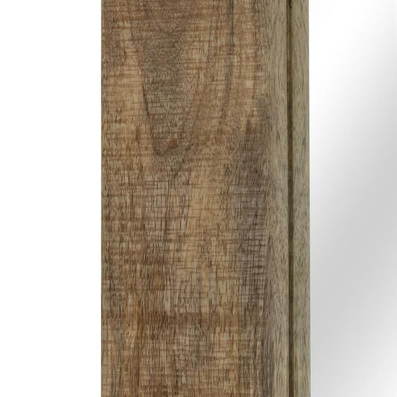 Wandspiegel – Ovale Spiegel – Badkamerspiegel – Staande Spiegel – Woonaccessoire – Massief Mangohout – 50x110 cm – Vochtbestendig & Unieke Houtnerf
