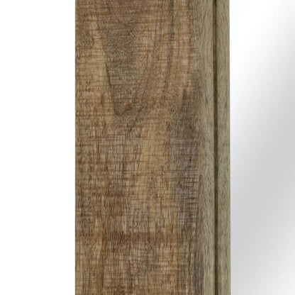 Wandspiegel – Ovale Spiegel – Badkamerspiegel – Staande Spiegel – Woonaccessoire – Massief Mangohout – 50x110 cm – Vochtbestendig & Unieke Houtnerf