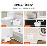 Dompelpomp - Rioolpomp - 500W - 2900 TPM - 6600L/u Debiet - IPX8 - voor het oppompen van water uit zwembaden, kelders en hot tubs - Wit - QUORE