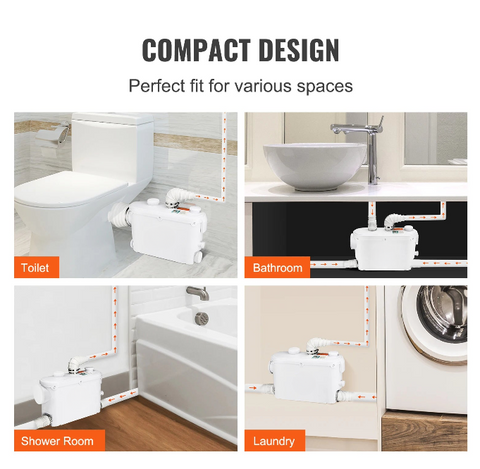 Dompelpomp - Rioolpomp - 500W - 2900 TPM - 6600L/u Debiet - IPX8 - voor het oppompen van water uit zwembaden, kelders en hot tubs - Wit - QUORE