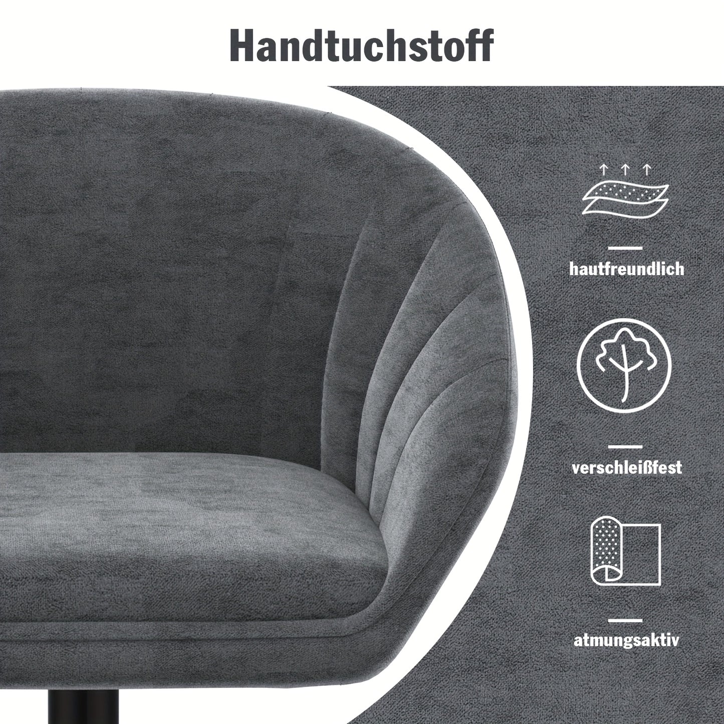 Barstoel – Barkruk – Barstoelen – Keukenstoel – Kruk – Set van 2 – Velvet Bekleding – Verstelbare Zithoogte 80-101 cm – 360° Draaibaar – Met Voetensteun