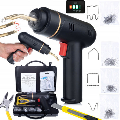 Soldeerstation – Soldeerbout – Hete Lucht Station – Elektrisch Soldeergereedschap – 2-in-1 Systeem – Batterijgevoede Soldeerbout – Inclusief 400 Soldeertips – Snoerloos Werkend