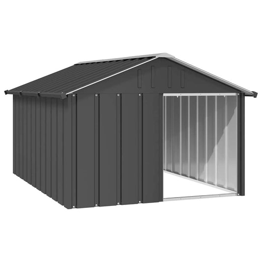 Hondenren – Buitenren – Hondenkennel – Tuinren – Antraciet – Gegalvaniseerd Staal – Ruim Formaat 116,5x153x81,5 cm – Stevige Constructie