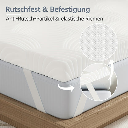 Breathable Memory Foam Mattress Topper - H3, 7.5/10cm Removable White Mattress for Sprung Bed Frame, Simple And Modern Style Mattress, Suitable for All Seasons, No Stuffiness