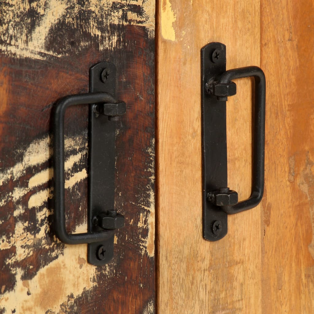 Boekenkast – Boekplank – Opbergkast – Bibliotheekmeubel – Vitrinekast – Massief Gerecycled Acaciahout – Industrieel Gepoedercoat IJzeren Frame