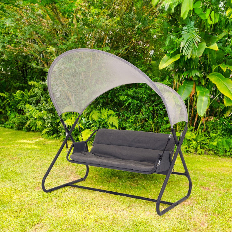 Schommelbank – Tuinschommel – Hollywoodschommel – Tuinbank – 3-Persoons – Stalen Frame – Waterbestendige Kussens