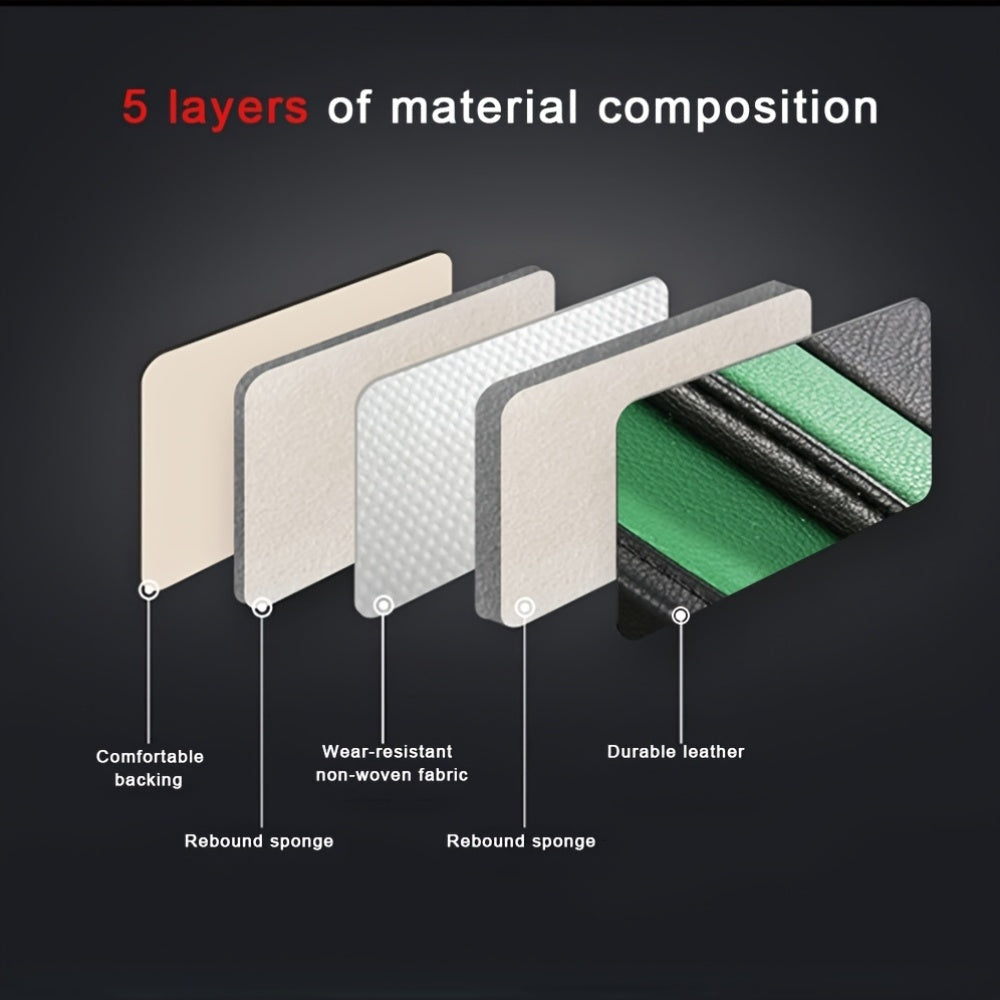 5-seater Luxury Car Seat Cover Faux Leather With 2 Headrest Waist Pillow Suitable For Most Cars SUV Truck Airbags Compatible With Waterproof Breathable