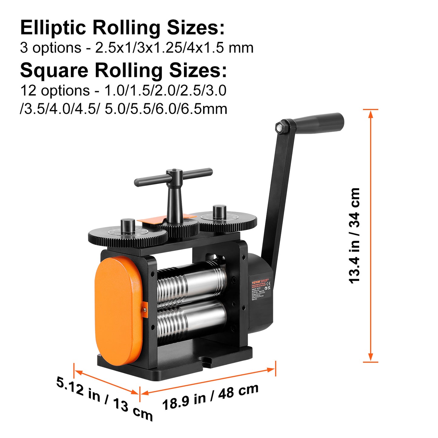 Rollingsmachine – Metaalwalsmachine – Rollers – Juwelenmachine – Metaalbewerking – 3-in-1 Multifunctioneel – Instelbare Dikte 0-5,5 mm – Hoogwaardig 45# Staal