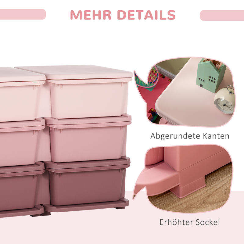 Opbergbox – Opbergdoos – Ladebak – Organizer – Sortimentsdoos – 3 Lades – Lichtgewicht Polypropyleen – Compact Roze Design