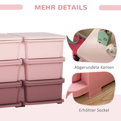 Opbergbox – Opbergdoos – Ladebak – Organizer – Sortimentsdoos – 3 Lades – Lichtgewicht Polypropyleen – Compact Roze Design