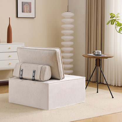Single Sofa,  Seating Set, Living Room Armchair, Bean Bag Chair, Bedroom Sofa, Guest Room Sofa, Beige
