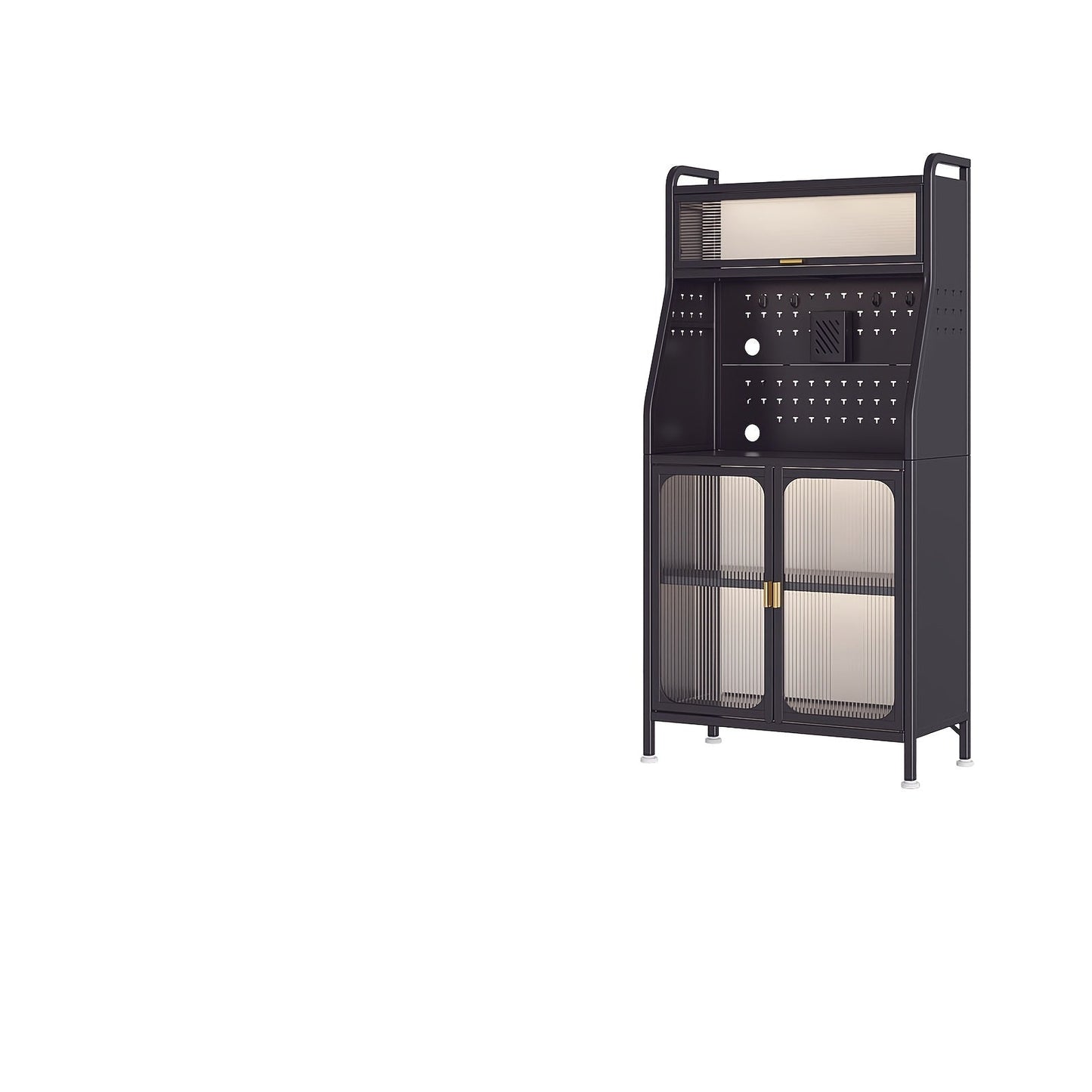 Keukenkast Op Wielen – Opbergrek Keuken – Woonkamerkast – Broodkast Wit – Dressoir Met Wieltjes – Geschikt Voor Eetkamer – Afmeting 94,8 x 49,2 x 41,2 cm – Stalen Constructie