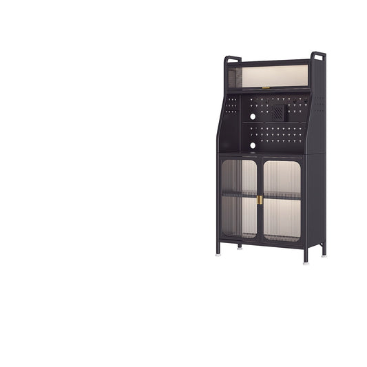 Keukenkast Op Wielen – Opbergrek Keuken – Woonkamerkast – Broodkast Wit – Dressoir Met Wieltjes – Geschikt Voor Eetkamer – Afmeting 94,8 x 49,2 x 41,2 cm – Stalen Constructie