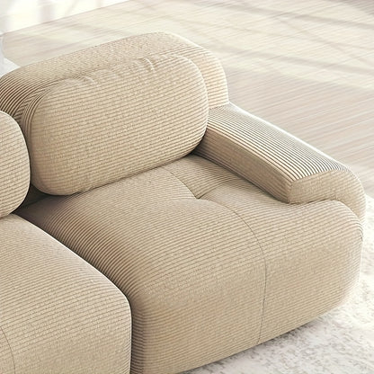 Bank – Sofa – 2-Zitsbank – Hoekbank – Loungebank – Modern Wit – Pluche Kussens – Makkelijk Schoon Te Maken