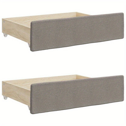 Slaapbank – Bedbank – Sleeperbank – Bedbank Met Lade – Uitklapbare Sofa – Taupe – 90x200 cm – Duurzaam Hardhouten Frame – Comfortabele Button-Tufted Bekleding