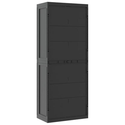 Tuinkast – Tuinschuur – Opbergkast – Tuinberging – Buitenbox – Duurzaam PP Materiaal – 65x37x165 cm – Met Slot en Planken