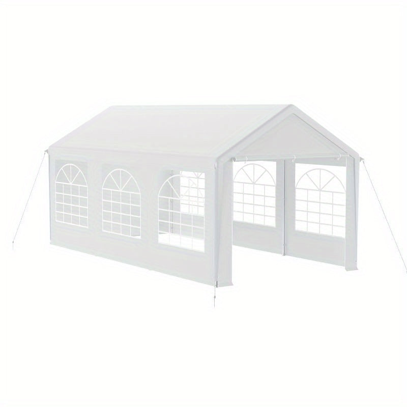 Partytent Gazebo – Tuinkamer Tent – Evenementen Tent – Feesttent – Opvouwbare Tent – Met Afneembare Zijwanden – Sterk Met Zon- En Koudebescherming – Wit 4x6m