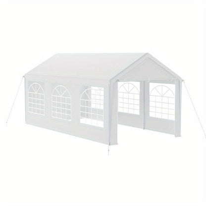 Partytent Gazebo – Tuinkamer Tent – Evenementen Tent – Feesttent – Opvouwbare Tent – Met Afneembare Zijwanden – Sterk Met Zon- En Koudebescherming – Wit 4x6m