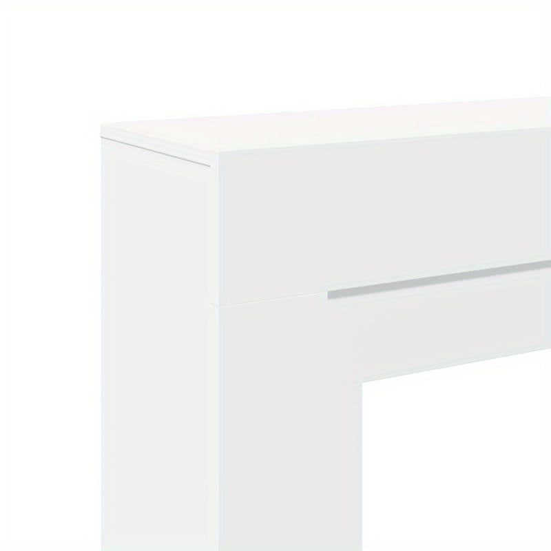 Haardscherm – Haardomranding – Haardafrastering – Kachelhek – Veiligheidshek – Wit – Hout – 100x30x87,5 cm – Beschermend – Stijlvol