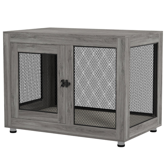 Dog Box, Puppy Box, with Storage Surface, Water-Repellent Cushion, Steel Grid, Adjustable Feet, 94X60X71.5 Cm