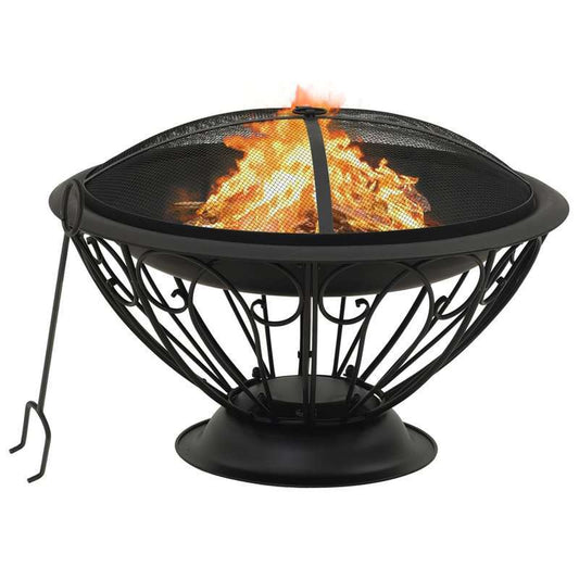 Vuurkorf – Tuinkachel – Terrasverwarmer – Buitenhaard – Campingkachel – 75 Cm Breed – Roestvrijstalen Wanden