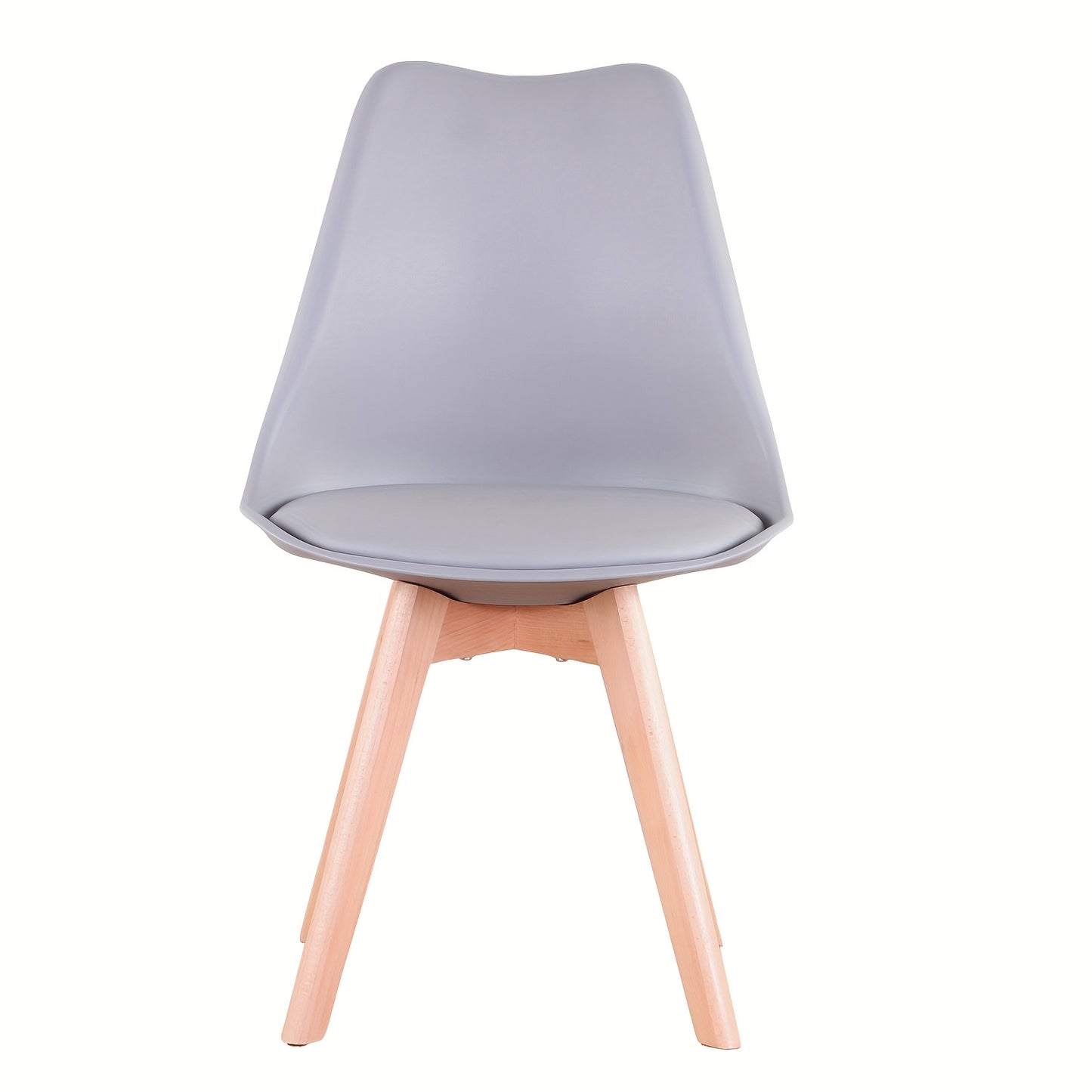 Eetkamerstoel – Stoel – Kuipstoel – Keukenstoel – Designstoel – Set van 6 – Gestoffeerd Kunstleer – Massief Beukenhout Poot