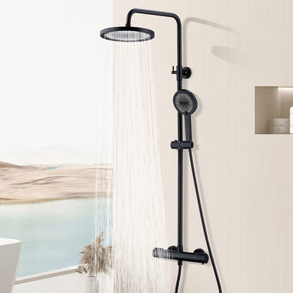 Traditional thermostatic shower set with bathtub and shower system