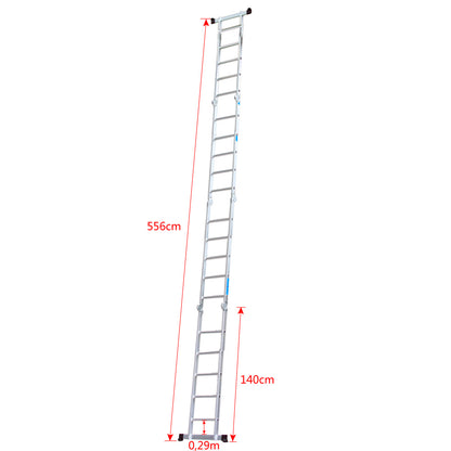Multitrap – Vouwladder – Werkplatform – Steigertrap – Aluminium Trap – Lichtgewicht Aluminium – Veiligheidsvergrendeling