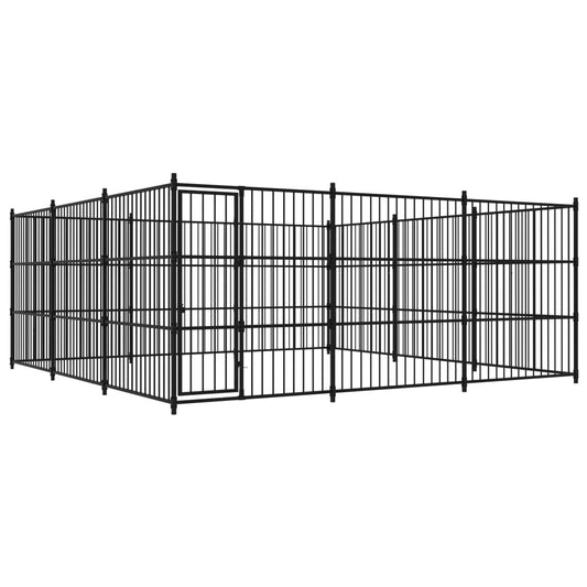 Hondenren – Hondenhok – Hondenkooi – Hondenbench – Hondenverblijf – 450 x 450 x 185 cm – Gepoedercoat Staal – Veilig Deurslot