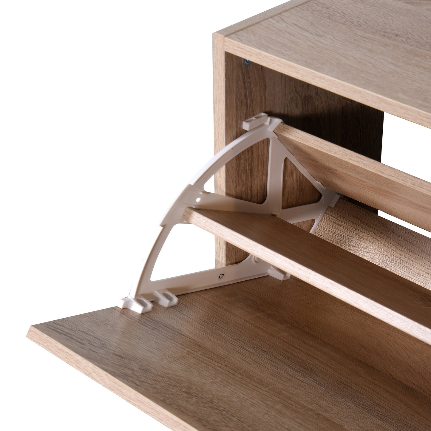 Schoenenkast – Opbergmeubel – Schoenenrek – Halmeubel – Schoenenopberger – Metaal – 2 Klapdeuren – 2 Lagen – Compact Design – Vloermontage