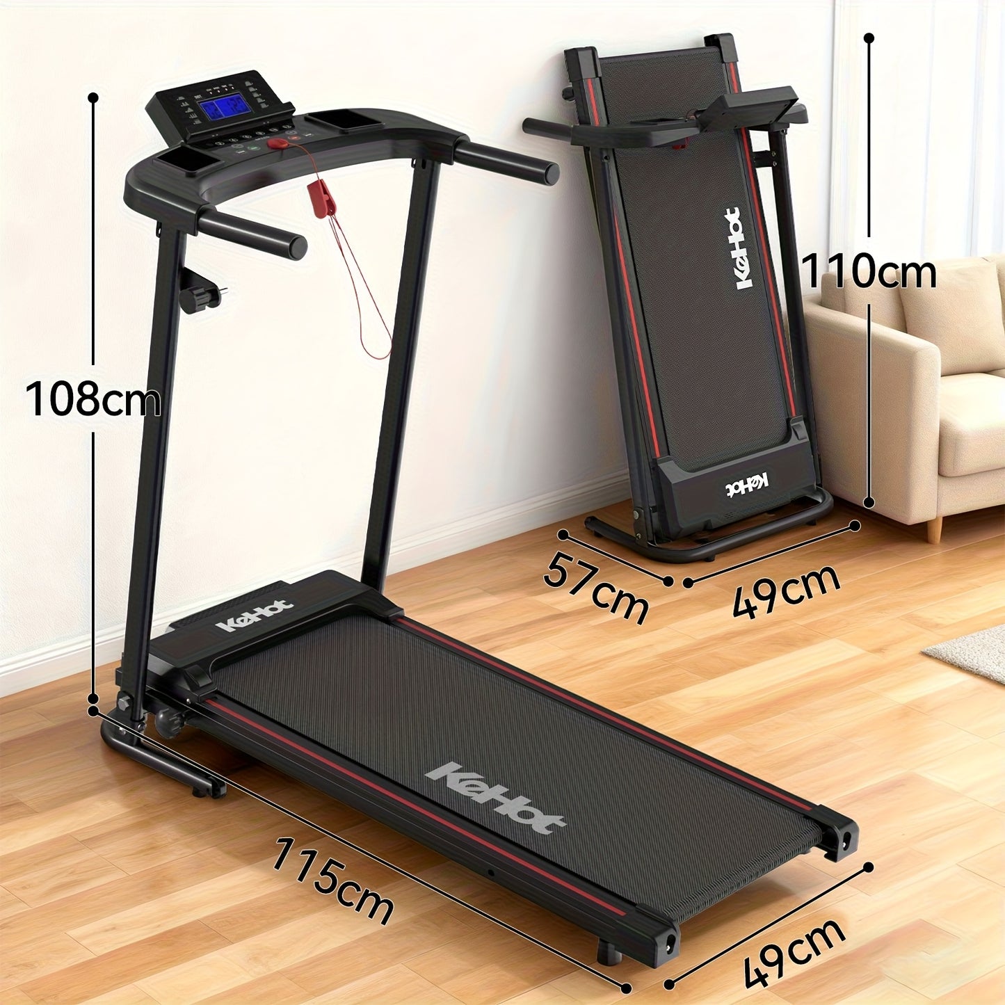 Loopband – Wandelband – Hardloopband – Walking Pad – Treadmill – Verstelbare Helling – Inclusief Handrails