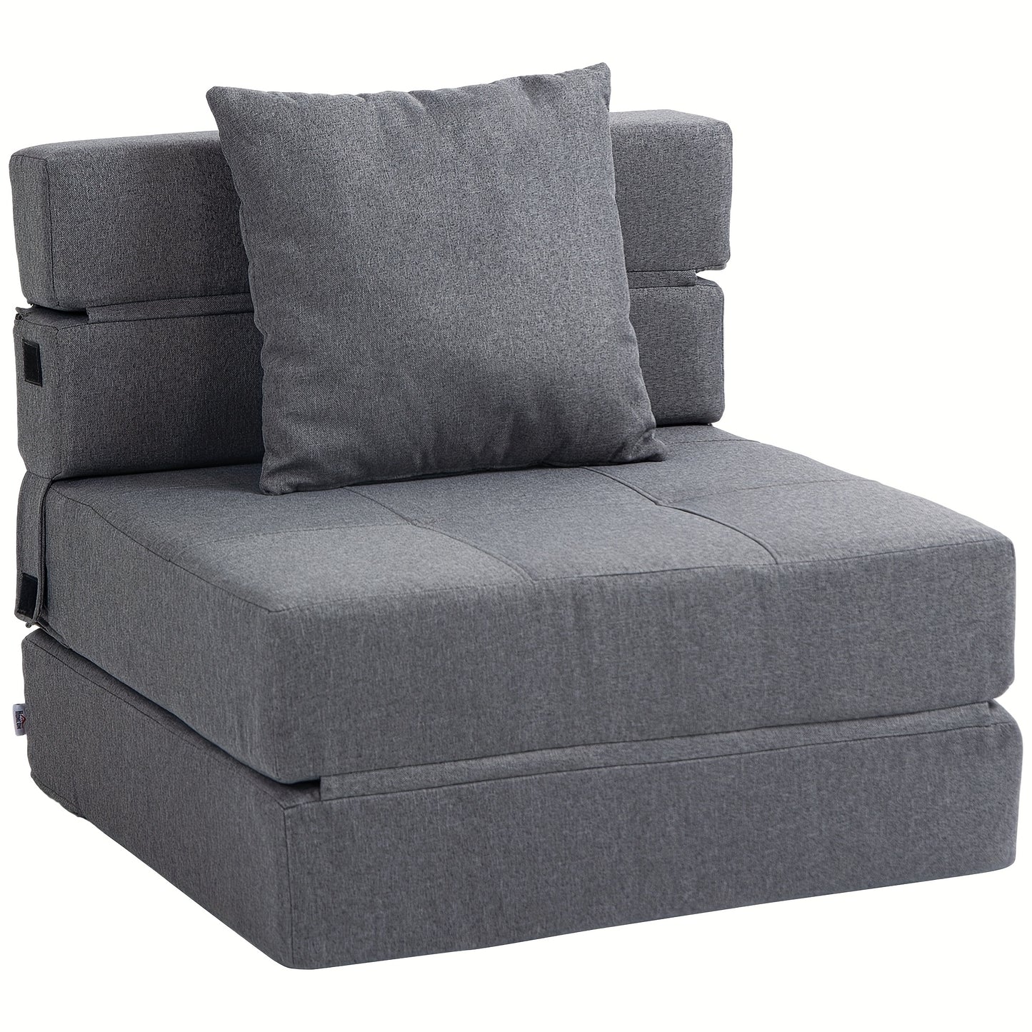 Slaapstoel – Slaapbank – Zetelbed – Logeerbed – Slaapfauteuil – Inklapbaar – Belastbaar Tot 100 kg – Donkergrijs