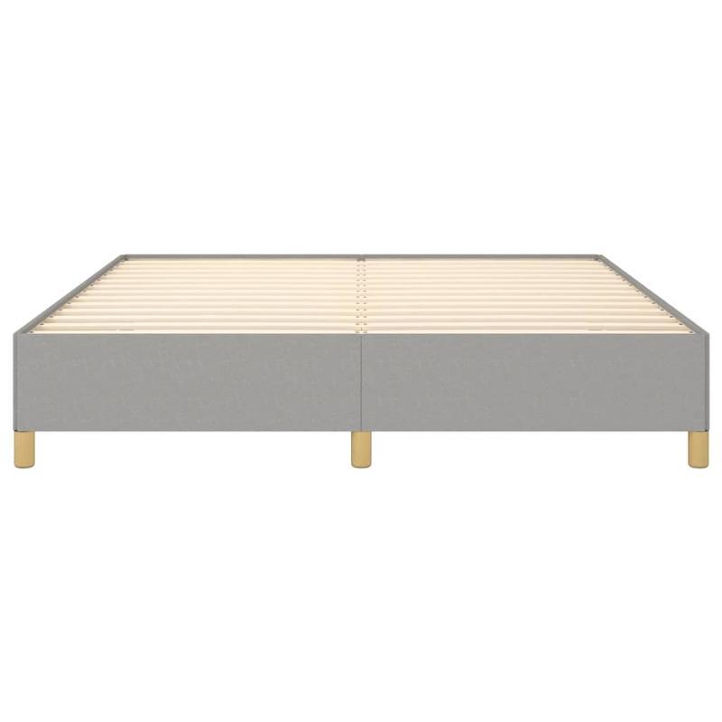 Modern Light Gray Bed Frame 160x200cm - Removable Fabric, Wooden Slats, No Power Needed, All-Season Comfort, Easy Assembly, Contemporary Style for Small Spaces, Bedroom Furniture, Minimalist Bedroom, Durable Bed Frame